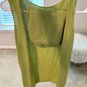 SHEIN Olive Green Knit Tank Top